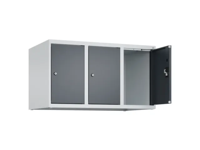 opzetkast,v. locker,3vak.,vak B 300mm,HxBxD 500x900x500mm,cilinderslot