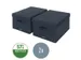Boîte de rangement Leitz tissu avec couvercle 285x203x380mm gris 2pcs