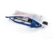 etui DIN transparant blauw met ritssluiting