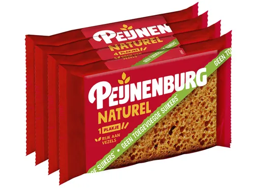 Koek Peijnenburg naturel zonder toegevoegde suiker 4-pack