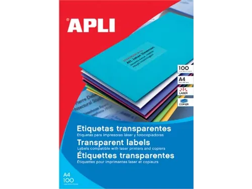 Apli Transparante Etiketten A4 210x297mm