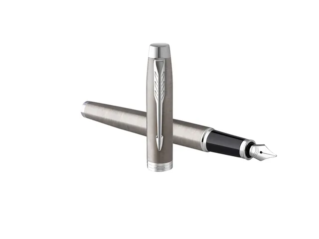 Parker IM Vulpen Stainless Steel CT Finish Medium Blauwe inkt