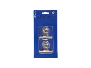Papierklem MAUL Bulldog met magneet 52mm capaciteit 20mm zilver - 12