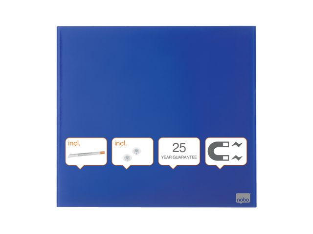 Nobo Diamond Glasbord Blauw Tegel 30x30cm (Retailverpakking) | GlasbordShop.nl