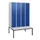 locker met bank,HxBxD 1950x1200x815mm,4vak,vak B 300mm,draaigrendel