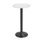 Statafel Gietijzer H 110cm Blad Ø 60cm Lichtgrijs Onderstel Zwart