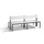 omkleedbank,HxLxD 796x2000x760mm,HPL wit,frame staal RAL7021,leuning