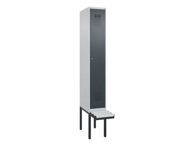 locker met bank,voor scheiding van kleding,HxBxD 2120x300x815mm,1vak