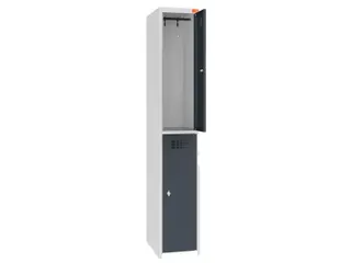 Dubbeldekse lockerkast,HxBxD 1800x300x500mm,1x2vak.,draaigrendel - 1