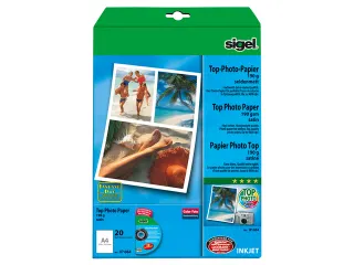 inkjetpapier Sigel A4 190 gram Fotopapier zijdemat pak a 20 blad - 2