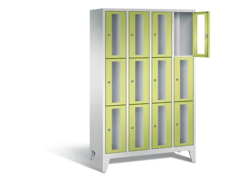 lockerkast 1850x1190x500mm 4x3 vakken Cilinderslot Poten, RDS1108060