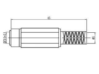 Vrouwelijke DC-Stekker 2.1mm x 5.5mm - 3