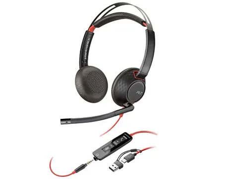 Casque filaire noir Blackwire 5210 MONO USB-C HS 3,5mm BULK 8X231A6