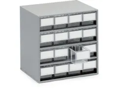 Bakkenunit 400x395x300mm 16bakken Transparant Behuizing Ral7035