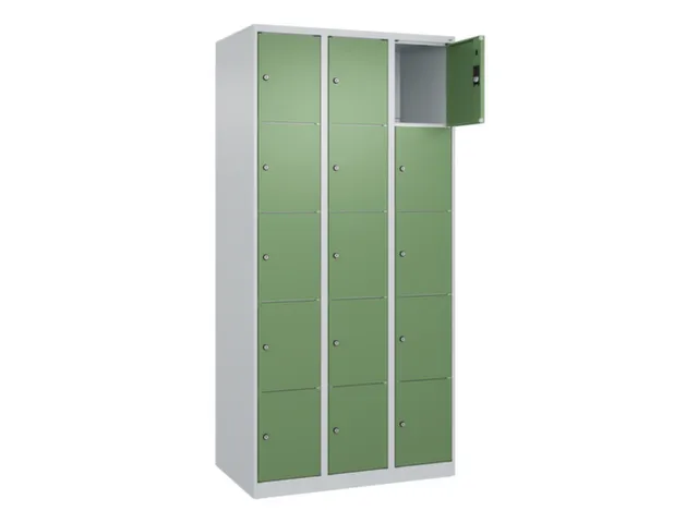 lockerkast,HxBxD 1850x900x500mm,3x5vakken,vak B 300mm,cil.-slot