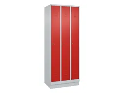 locker,HxBxD 1950x750x500mm,3vak,vak B 250mm,cil.-slot,sokkel