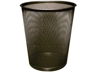 Papiermand Rond Met Gaas 19 Liter Metaal Zwart - 2