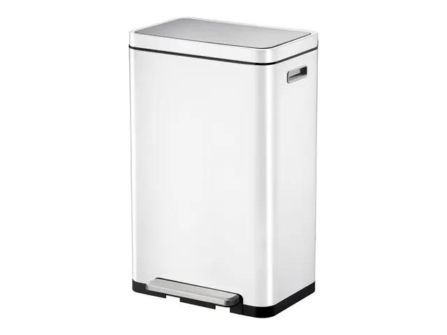 X-Cube pedaalemmer 30 Liter Wit Mat RVS