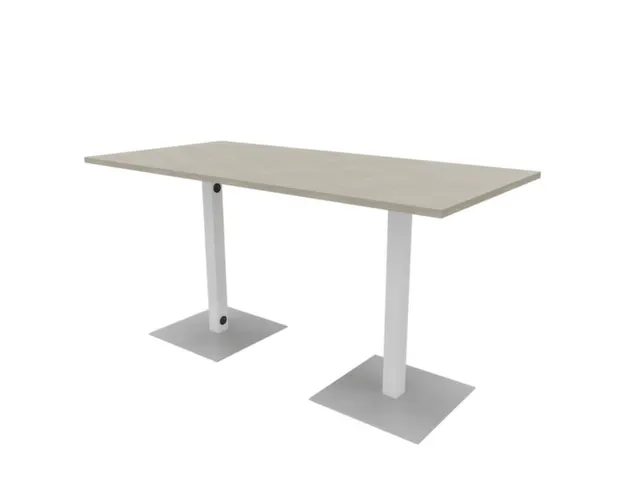 statafel,HxBxD 1070x2100x1000mm,hoekig,schotelvoet wit,vierkante buis