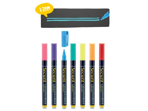 Krijtstift Securit Sma-100 Rond 1-2mm Assorti 7 Stuks