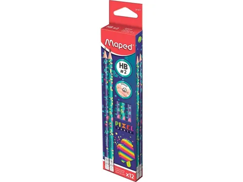 Potlood Maped Pixel Party met gum