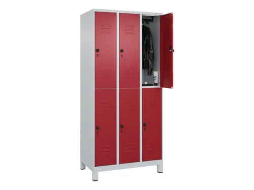 dubbeldekse locker,HxBxD 1950x900x500mm,3x2vak.,vak B 300mm
