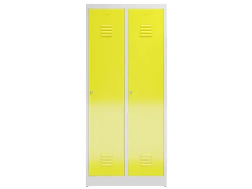 garderobekast 1800x800x500mm 2vak klink sokkel romp RAL7035 RAL1018