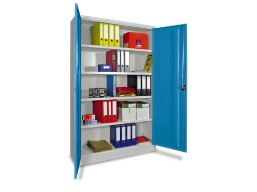 grootvolumekast met openslaande deuren,RAL7035,front RAL5012
