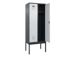 locker,HxBxD 2120x800x500mm,2vak,vak B 400mm,cil.-slot,voetonderstel