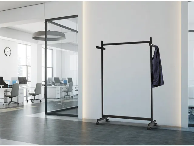 Vestiaire mobile MAULsamba 115x172x51cm 40kg 10 crochets noir RAL9004