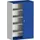 schuifdeurkast HxBxD 2000x1300x650mm Stalen romp Ral7035 front Ral5010