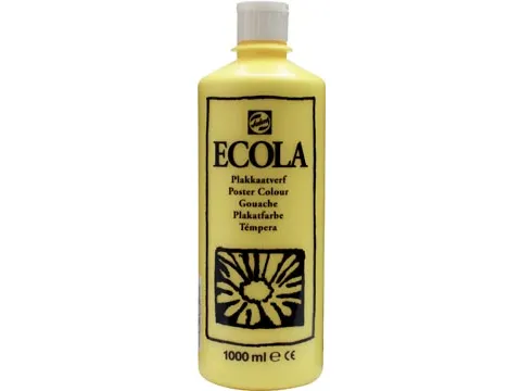 Plakkaatverf Ecola Flacon van 1000 ml Citroengeel