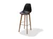 tabouret de bar PP-coque d’assise noir de repose-pieds circulaire