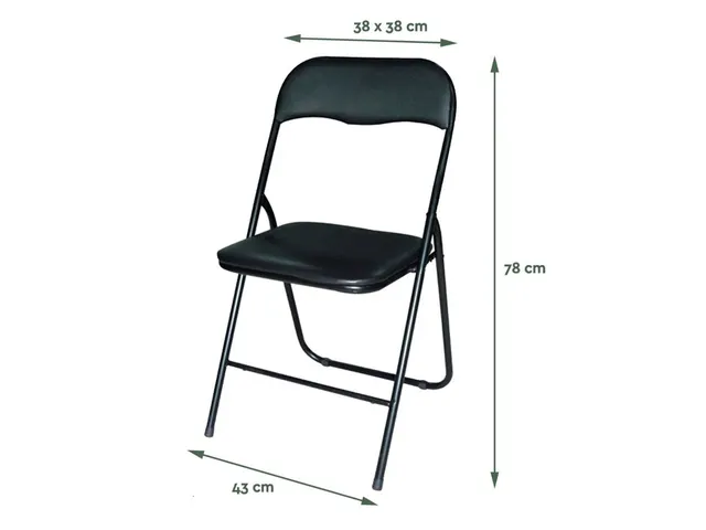 Chaise pliante BRASQ FC100 noir