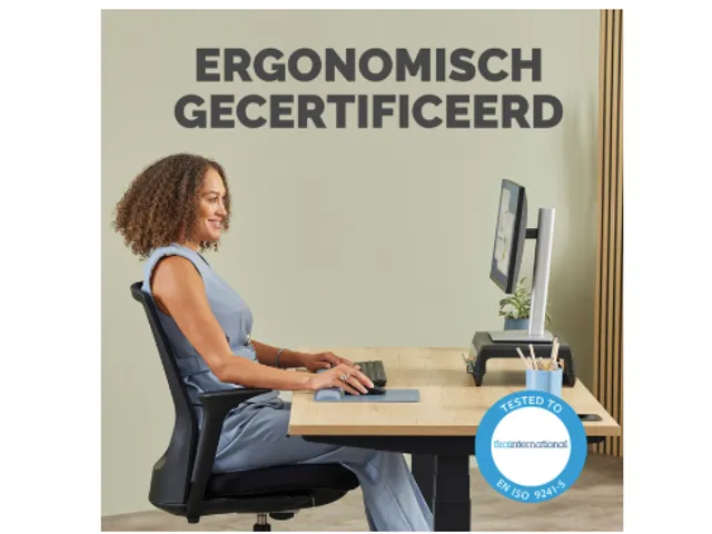 Muismat met polssteun Fellowes Breyta XL blauw 21x28cm