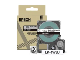 C53S672062 Epson 12mm wit zwart LK-4WBJ lettertape mat 8m - 1