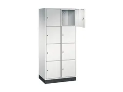 grootvolume-lockersysteem,RAL 7035,HxBxD 1950x820x500mm,2x4vakken