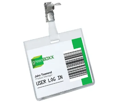 Badge Durable 8003 met clip liggend gesloten 60x90mm