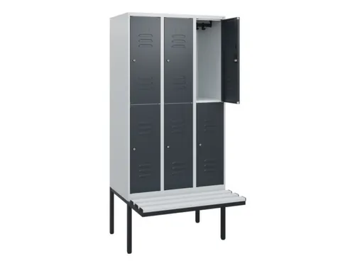 Dubbeldekse dekenkist,HxBxD 1950x900x815mm,3x2vak.,vak B 300mm