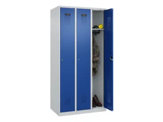 locker,HxBxD 1850x900x500mm,3vak,vak B 300mm,cil.-slot,staand op vloer - 1