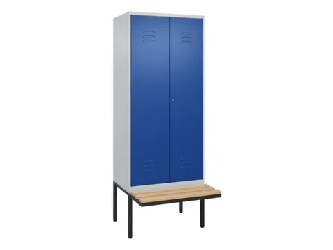 armoire vestiaire noir et blanc HxlxP 2120x800x815mm 2compart.