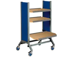 Mobiele Bijzettafel 900x610x1510mm 3verstelbare Uitschuifbare Legborde