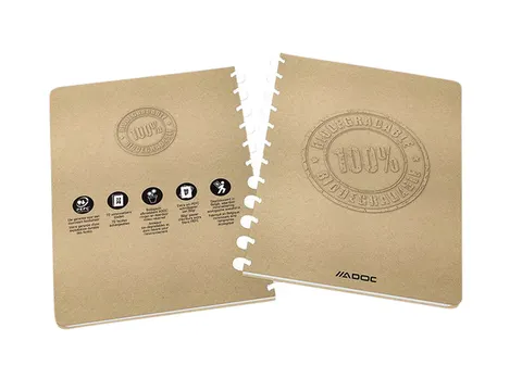 Schrift Adoc BIO A4 ruit 5x5mm 144 pagina's 90gr kraft