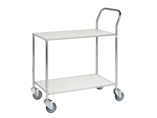 Tafelwagen,Draagverm. 150Kg,2Etage(S),Etage(S) Melaminecoating,Wit - 1