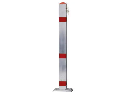 Afzetpaal Vierkant 70x70m Omklapbaar Cilinderslot Spitse Kop