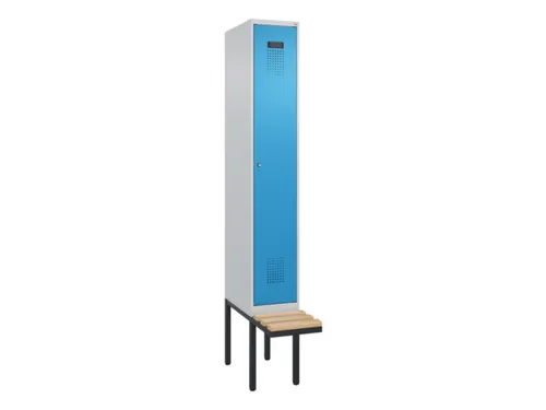 locker met bank,HxBxD 2120x300x815mm,1vak,vak B 300mm,cilinderslot