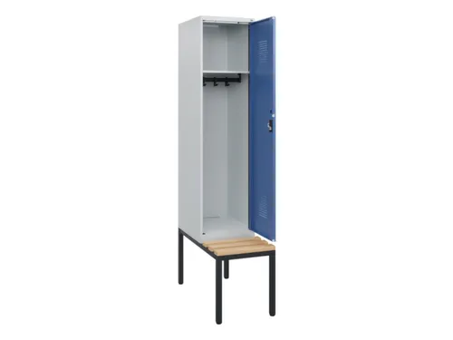 locker met bank,HxBxD 1950x400x815mm,1vak,vak B 400mm,cilinderslot