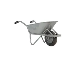 kruiwagen,80l,HxBxD 620x590x1450mm,staal-bak,grijs,staal,lucht-banden
