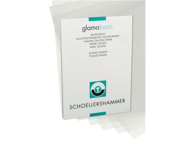 Ontwerpblok Schoellershammer A4 90-95gr transparant 50vel