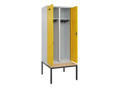 locker met bank,voor scheiding van kleding,HxBxD 2120x800x815mm,2vak
